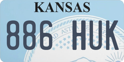 KS license plate 886HUK