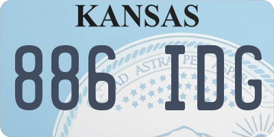 KS license plate 886IDG