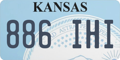 KS license plate 886IHI