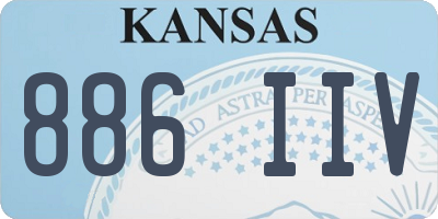 KS license plate 886IIV