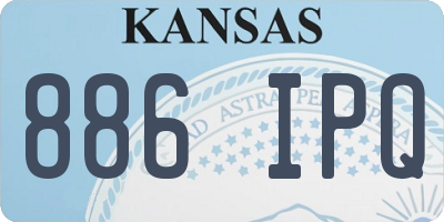 KS license plate 886IPQ