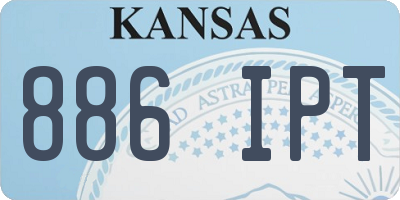 KS license plate 886IPT