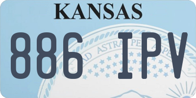 KS license plate 886IPV