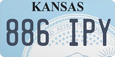 KS license plate 886IPY