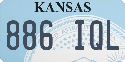 KS license plate 886IQL
