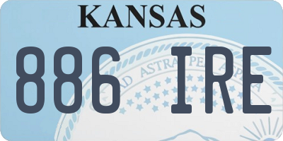 KS license plate 886IRE