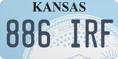 KS license plate 886IRF