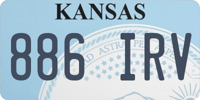 KS license plate 886IRV
