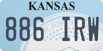 KS license plate 886IRW