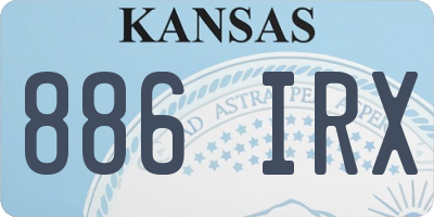 KS license plate 886IRX
