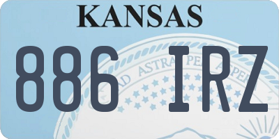 KS license plate 886IRZ