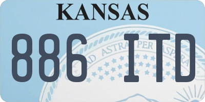 KS license plate 886ITD
