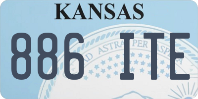 KS license plate 886ITE