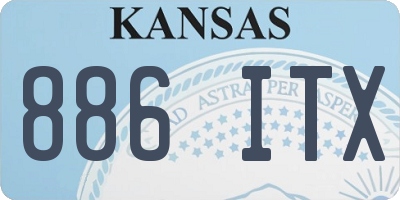 KS license plate 886ITX