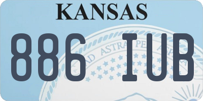 KS license plate 886IUB