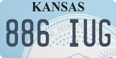 KS license plate 886IUG