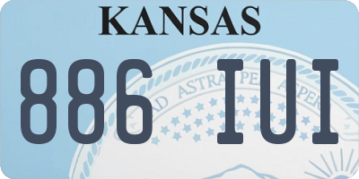 KS license plate 886IUI