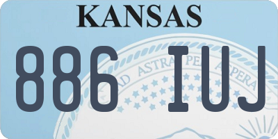 KS license plate 886IUJ