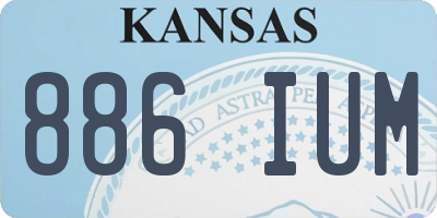 KS license plate 886IUM
