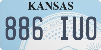 KS license plate 886IUO
