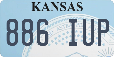 KS license plate 886IUP