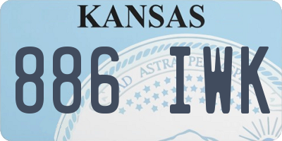 KS license plate 886IWK