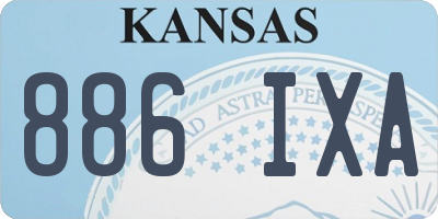 KS license plate 886IXA