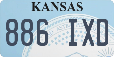 KS license plate 886IXD