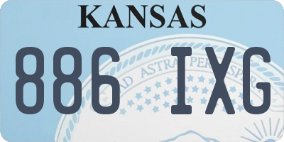 KS license plate 886IXG