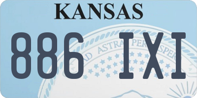 KS license plate 886IXI