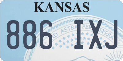 KS license plate 886IXJ