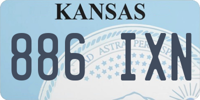 KS license plate 886IXN