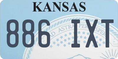 KS license plate 886IXT