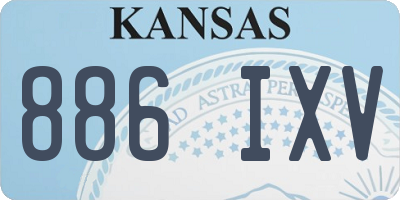 KS license plate 886IXV