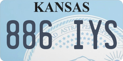 KS license plate 886IYS