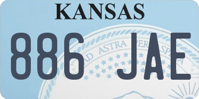 KS license plate 886JAE