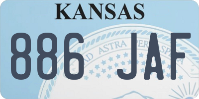 KS license plate 886JAF
