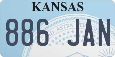 KS license plate 886JAN