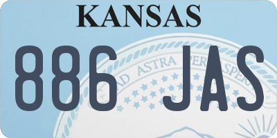 KS license plate 886JAS