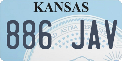 KS license plate 886JAV