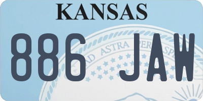 KS license plate 886JAW