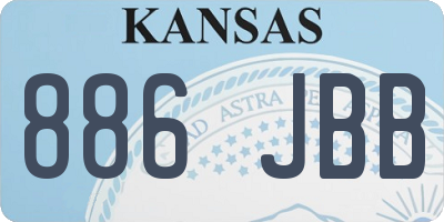 KS license plate 886JBB