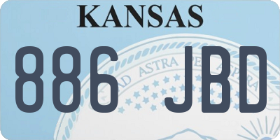 KS license plate 886JBD