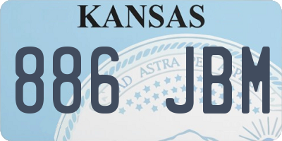 KS license plate 886JBM