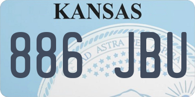 KS license plate 886JBU