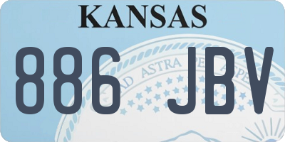 KS license plate 886JBV