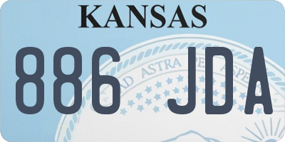 KS license plate 886JDA