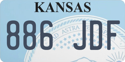 KS license plate 886JDF