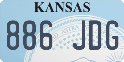 KS license plate 886JDG