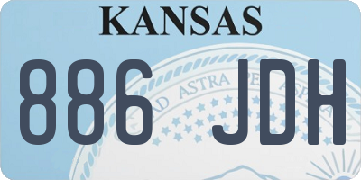 KS license plate 886JDH
